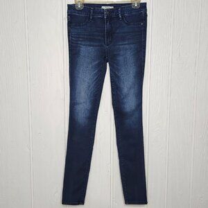 Abercrombie & Fitch Women's 6L W28 Low Rise Dark Wash Blue Jeggings Jean Legging